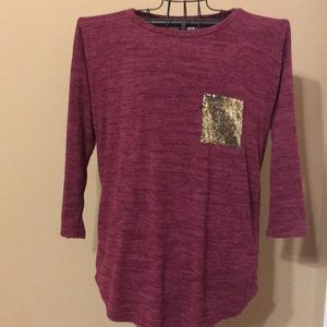 Sweater With Gold Sequin accents